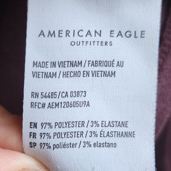 American Eagle Outfitters Deep Purple Long Sleeve Jersey Size Small - Picture 9 of 16